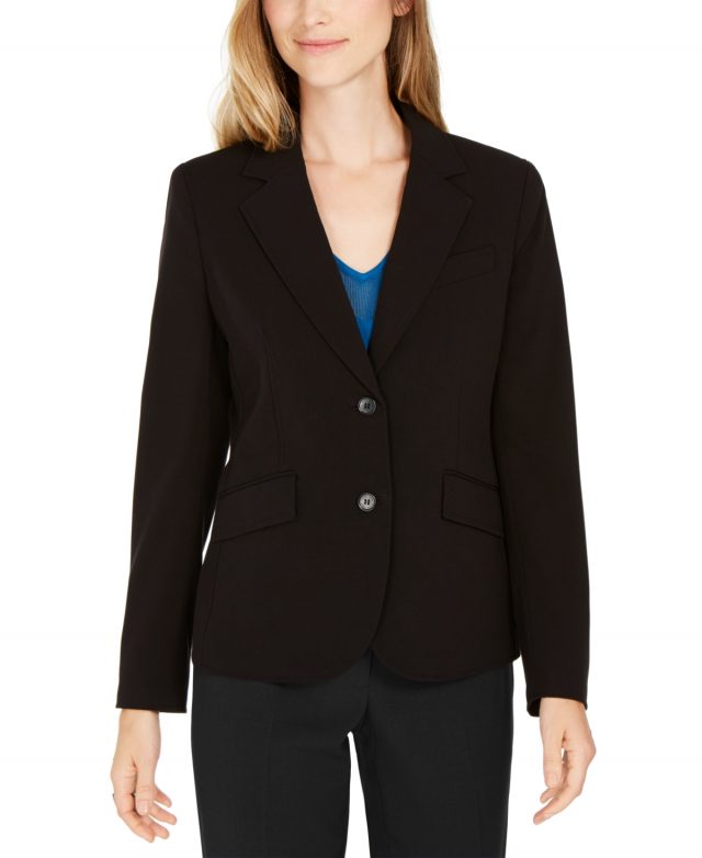 Anne Klein Two-Button Blazer - Black