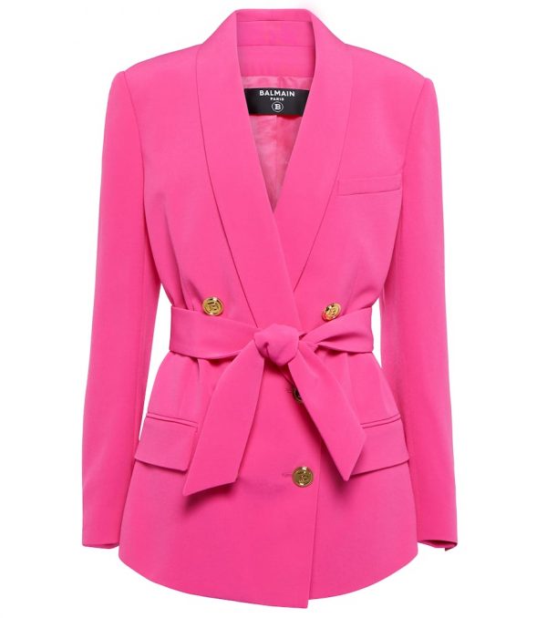 Balmain Double-breasted belted blazer