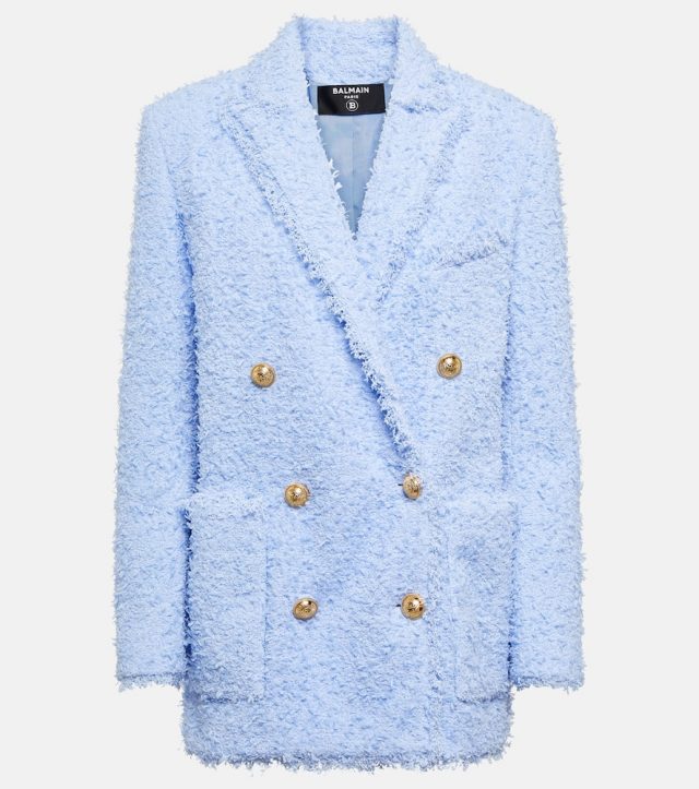 Balmain Double-breasted bouclé blazer