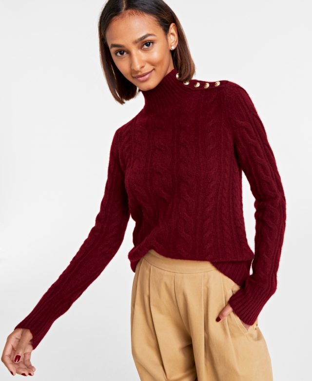 Charter Club Women's 100% Cashmere Mock Neck Sweater, Created for Macy's - Cc Crantini