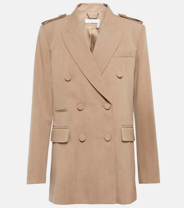 Chloé Double-breasted virgin wool blazer