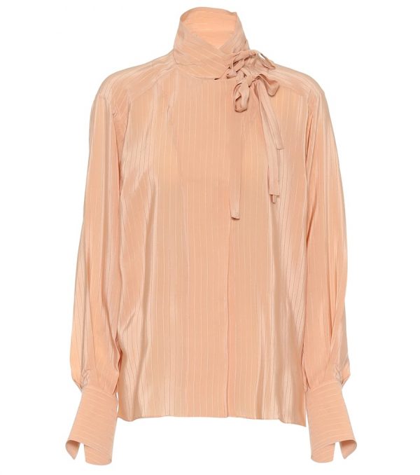 Chloé Tie-neck silk blouse