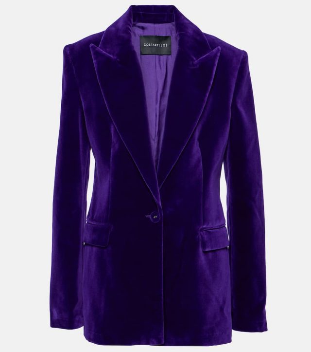 Costarellos Cotton velvet blazer