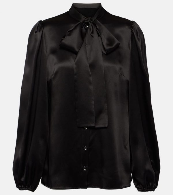 Dolce&Gabbana Bow-detail silk satin blouse