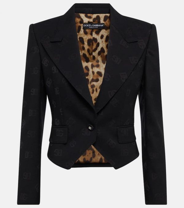 Dolce&Gabbana Cropped wool-blend blazer