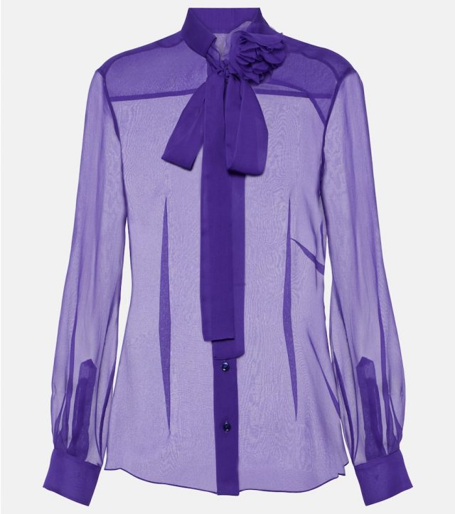 Dolce&Gabbana Tie-neck silk blouse