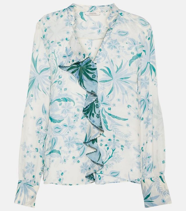 Dorothee Schumacher Blooming Blend floral ruffled blouse