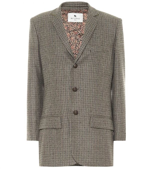 Etro Checked wool-blend blazer
