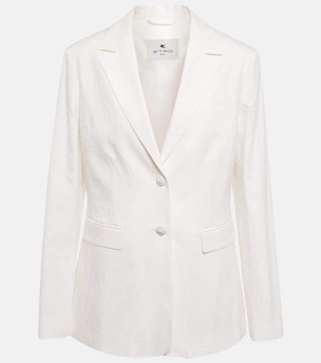 Etro Jacquard cotton-blend blazer