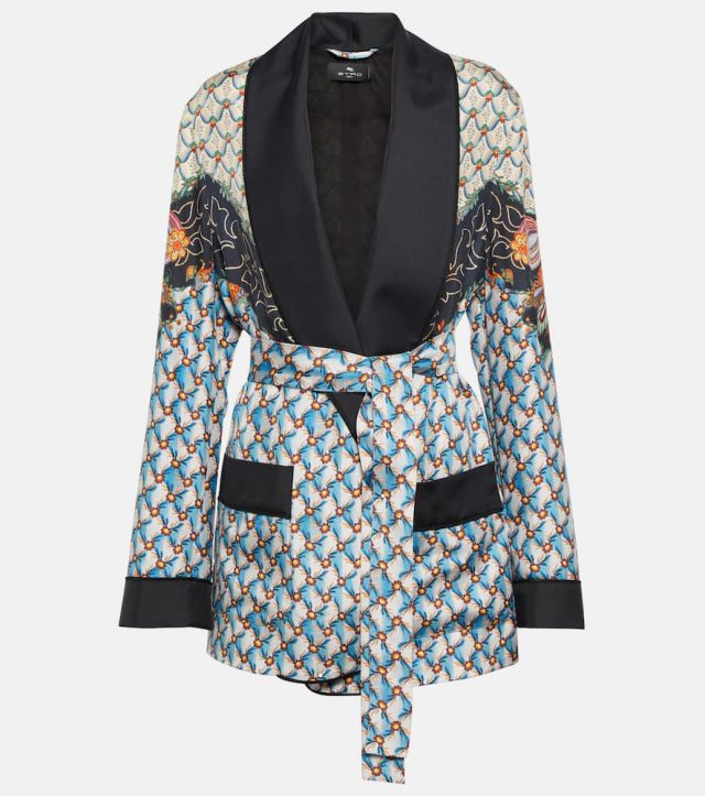 Etro Printed silk blazer