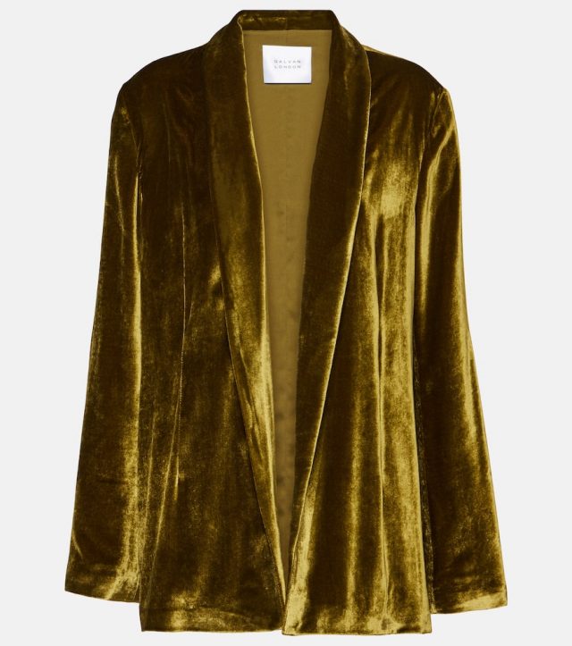 Galvan Julianne velvet blazer