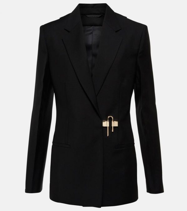Givenchy Cutout wool and mohair blazer