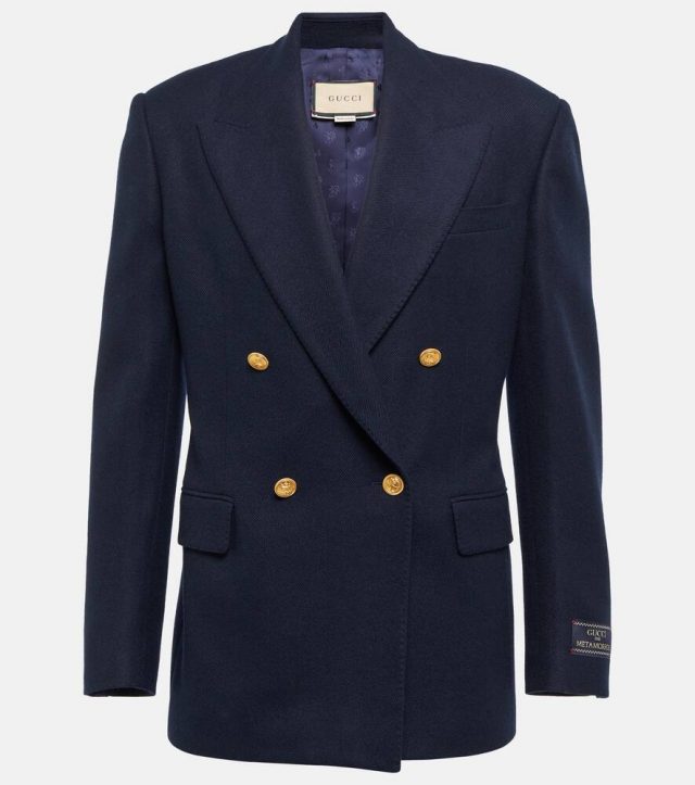 Gucci Double-breasted cashmere blazer