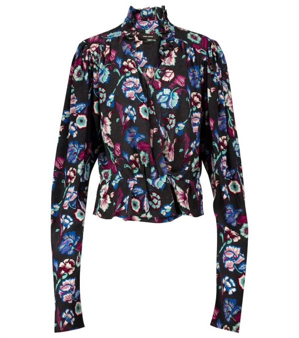 Isabel Marant Blineali floral silk blouse
