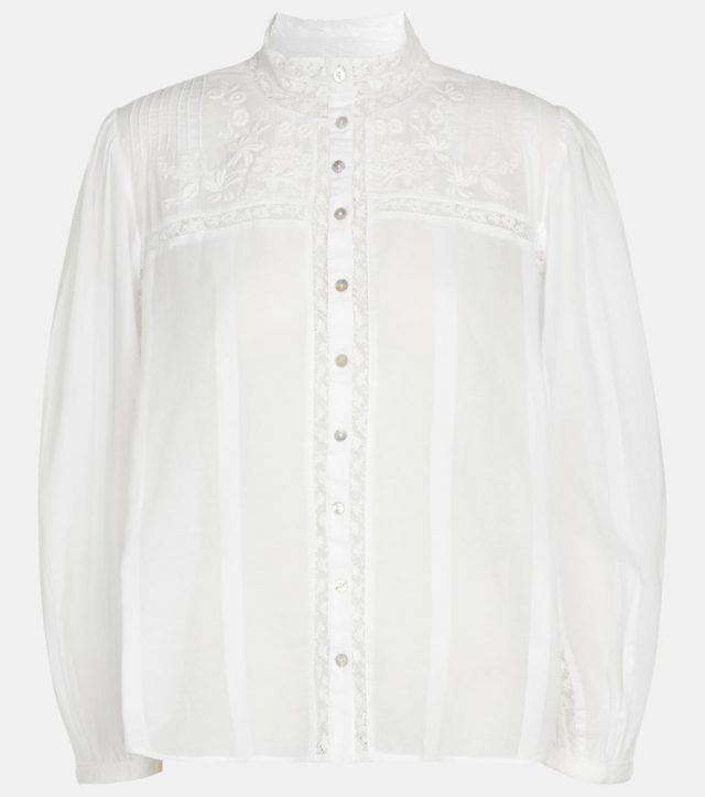 LoveShackFancy Ronda cotton blouse