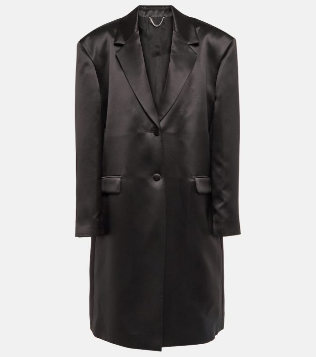 Magda Butrym Silk satin blazer coat