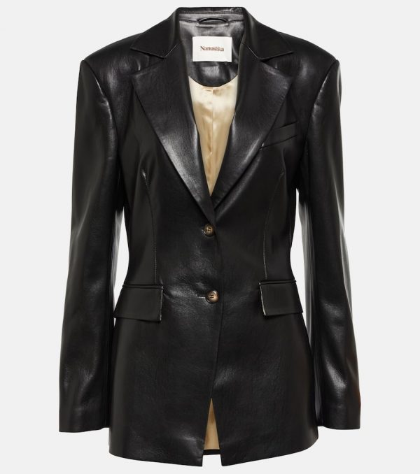 Nanushka Hathi faux leather blazer