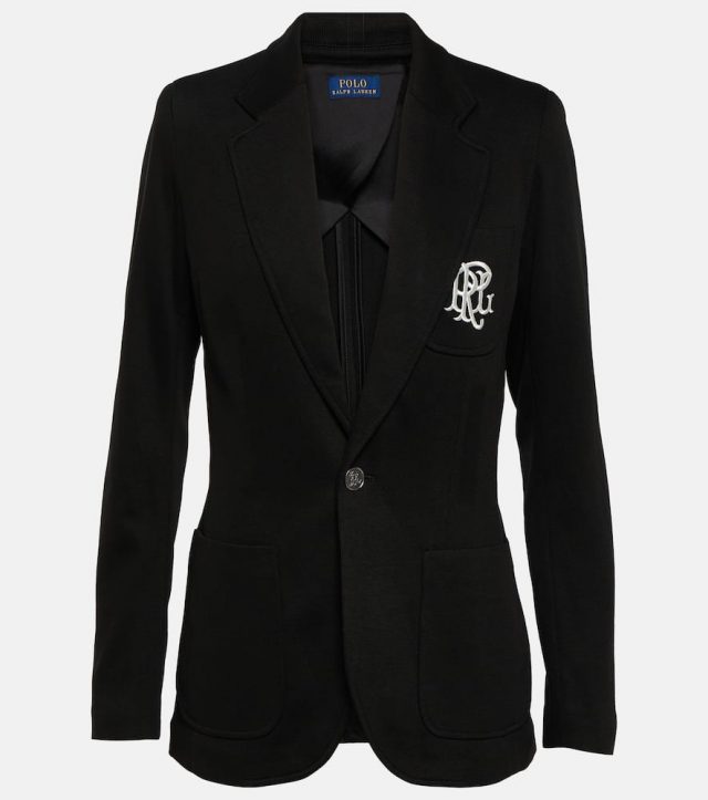 Polo Ralph Lauren Embroidered cotton-blend blazer
