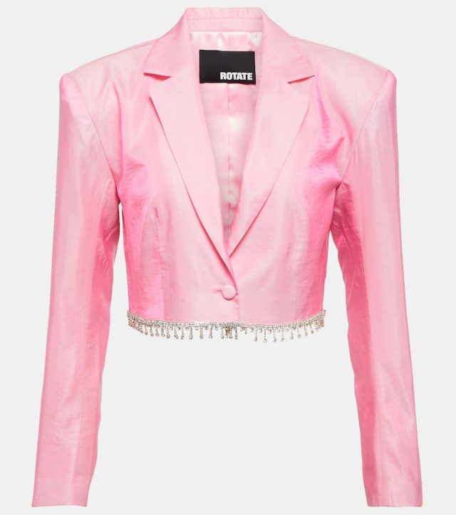 Rotate Birger Christensen Embellished cropped blazer