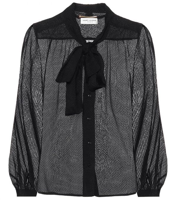 Saint Laurent Silk-blend blouse