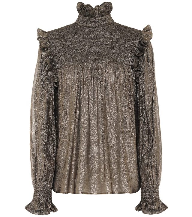 Saint Laurent Silk-blend chiffon blouse