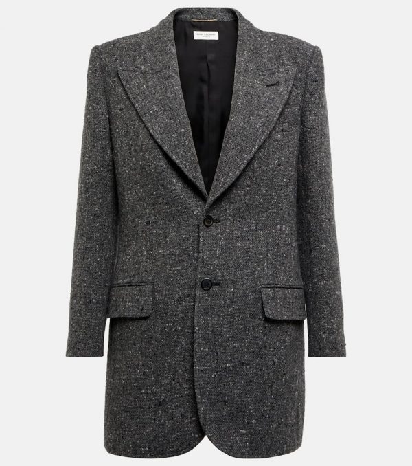 Saint Laurent Wool and silk fitted blazer
