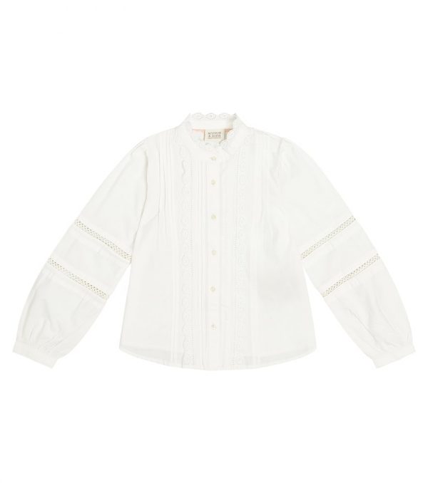 Scotch & Soda Kids Embroidered cotton blouse
