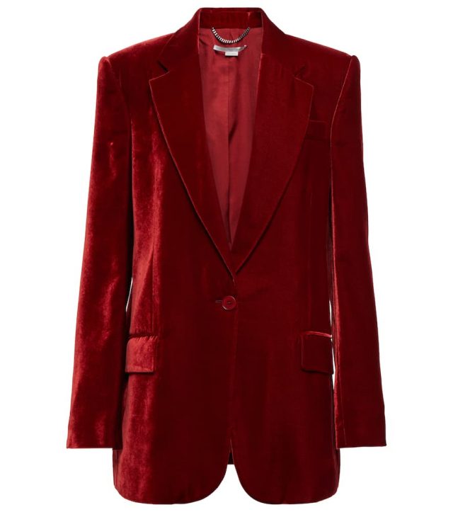 Stella McCartney Single-breasted velvet blazer