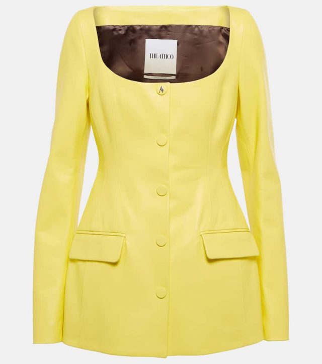 The Attico Marie leather blazer