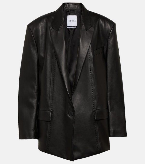 The Attico Oversized leather blazer