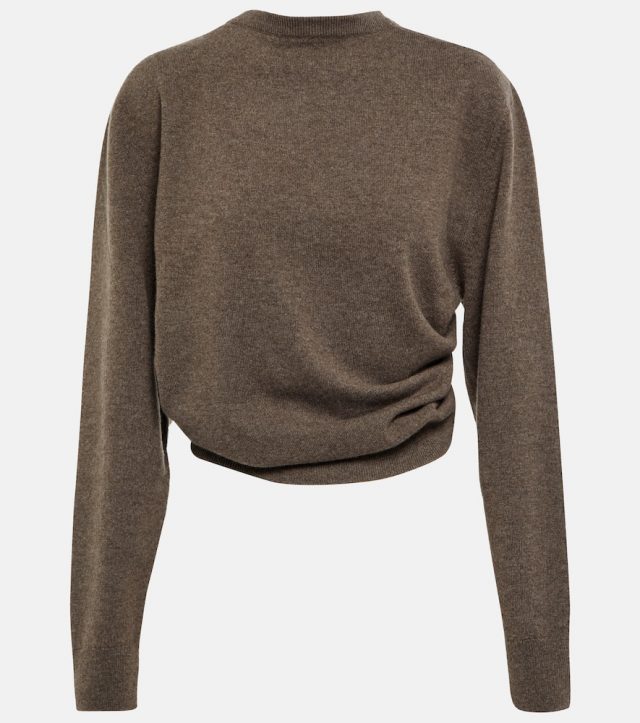 The Row Laris gathered cashmere sweater