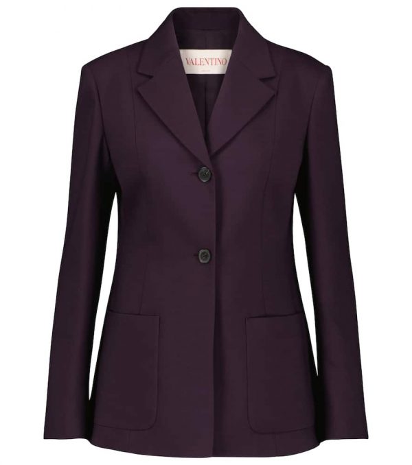 Valentino Wool and silk-blend blazer