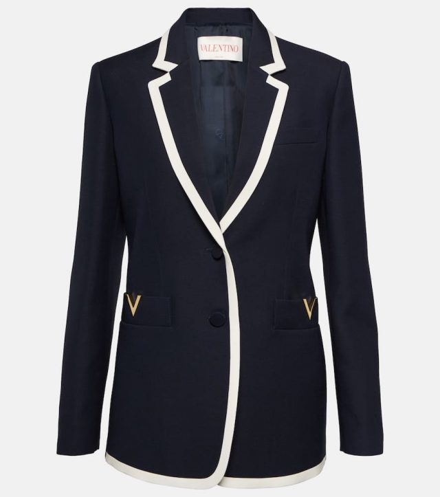 Valentino Wool and silk crêpe blazer
