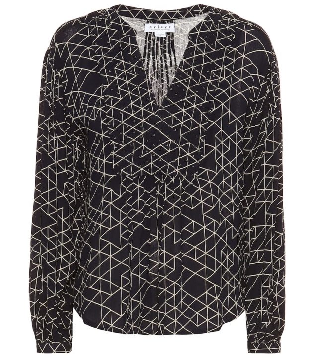 Velvet Vivian geometric-printed blouse