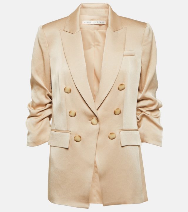 Veronica Beard Tomi double-breasted satin blazer
