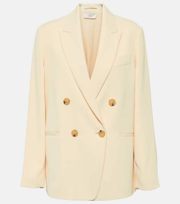 Vince Double-breasted crêpe blazer