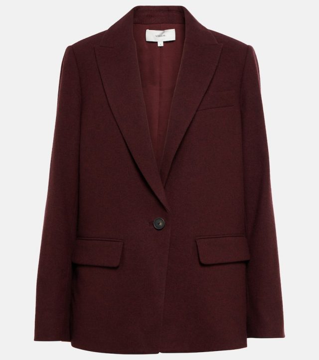 Vince Single-breasted wool-blend blazer