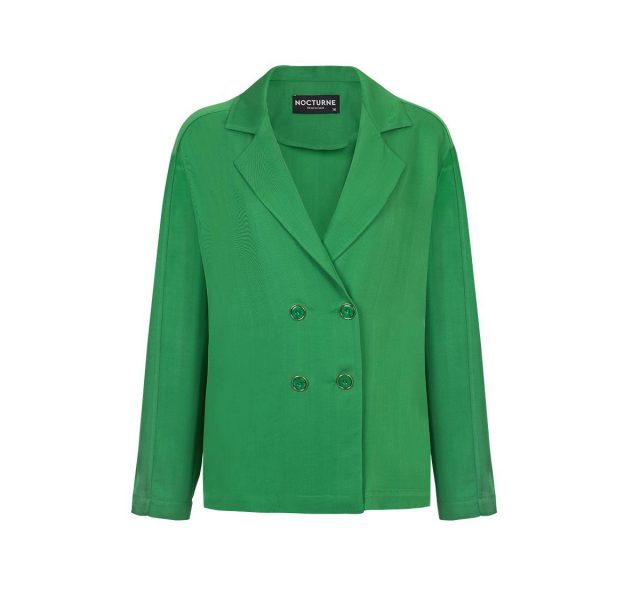 Women's Double Breasted Blazer - Green