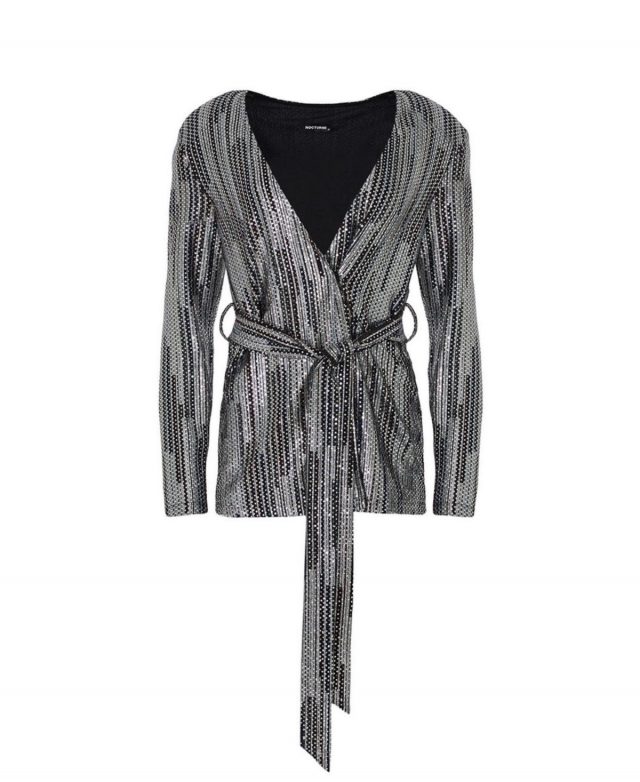 Women's Shoulder Pad Blazer - Silver